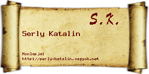 Serly Katalin névjegykártya