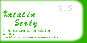 katalin serly business card